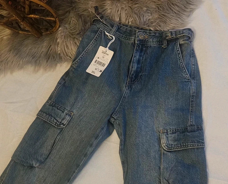 Jeans Cargo Jennyfer 6 Bolsillos