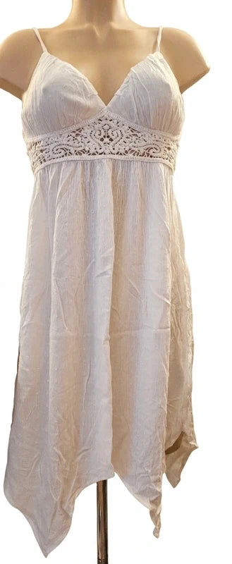 Vestido blanco bohemio tirantes finos