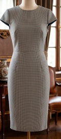 Elegante vestido tubo pata de gallo