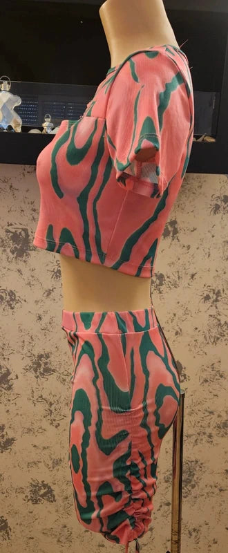 Conjunto 2 piezas Tiniani crop top y falda