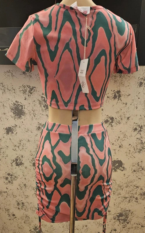 Conjunto 2 piezas Tiniani crop top y falda