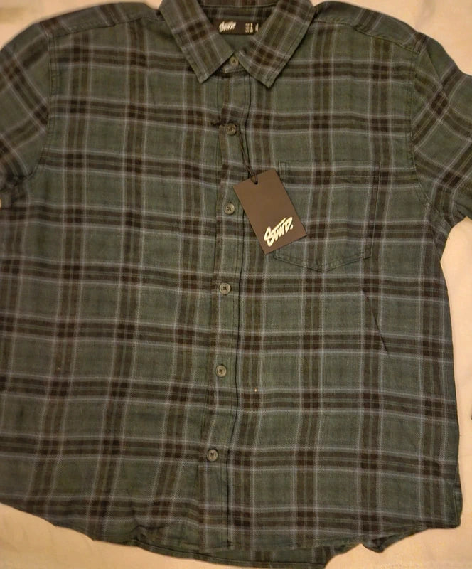 Camisa Cuadros Stwd / Swtd Verde y Negro