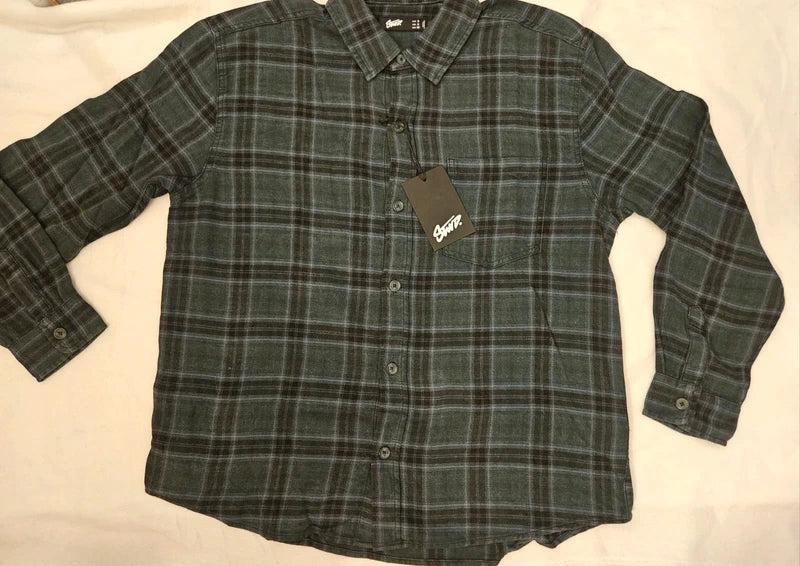 Camisa Cuadros Stwd / Swtd Verde y Negro