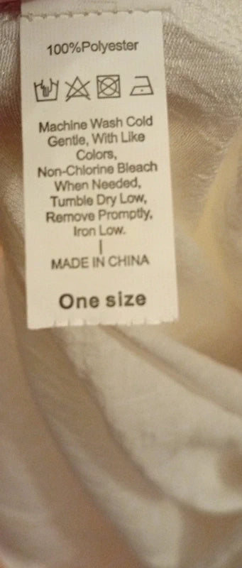 Vestido o túnica blanca y beige talla única