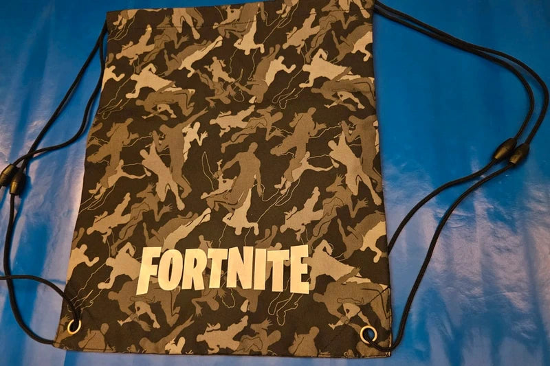 Pack Mochilas Saco Fortnite Camuflaje Azul Militar