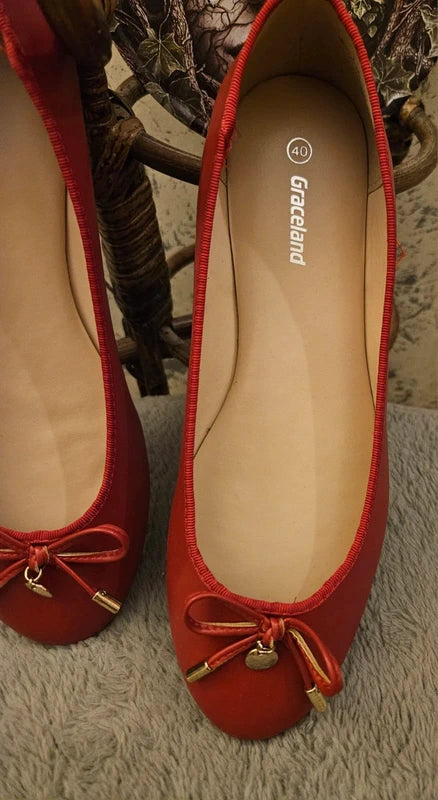 Manoletinas Rojas Graceland con Lazada