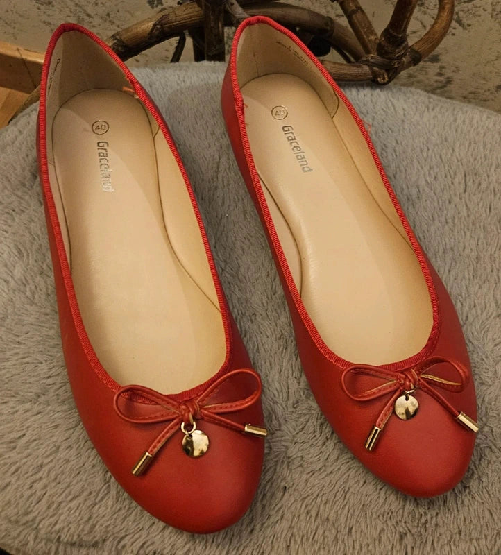 Manoletinas Rojas Graceland con Lazada