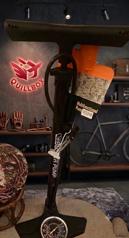Bomba de pie multifuncional para bicicleta
