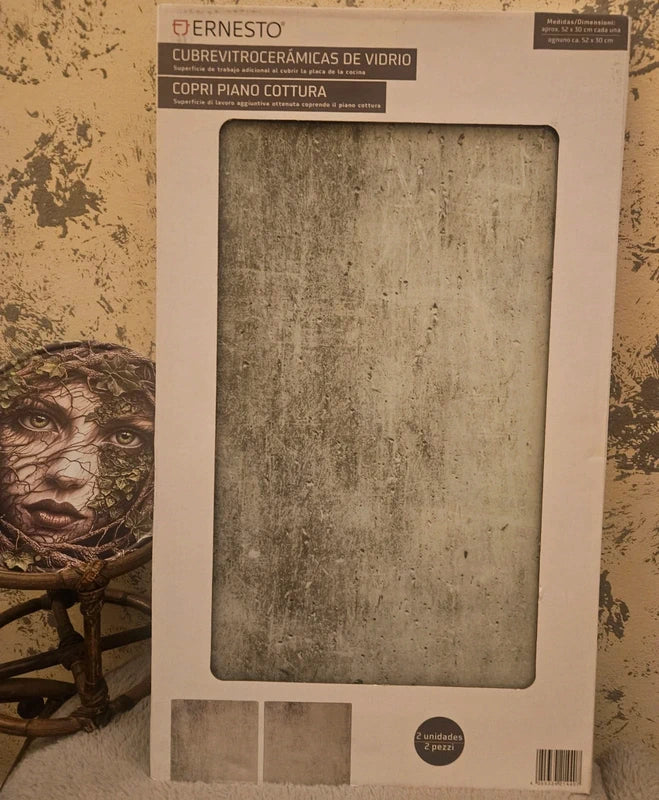 Cubre vitrocerámica de vidrio 2 piezas!