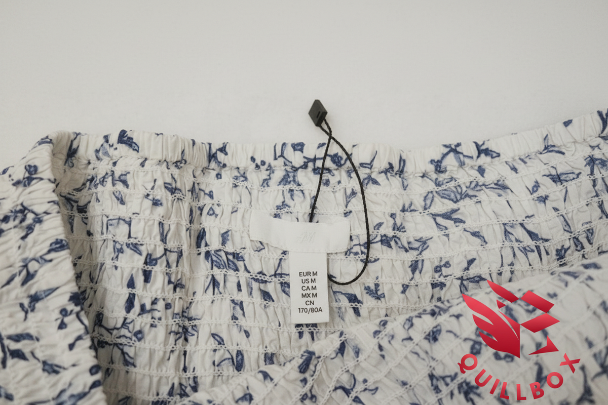 Minifalda Nido Abeja Estampada Floral Azul
