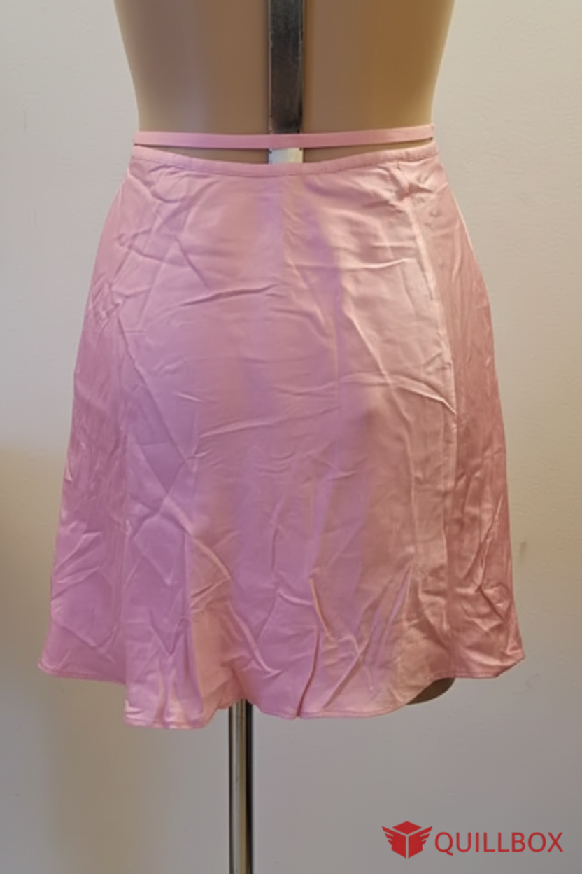 Falda Zara Viscosa Talla Única Rosa