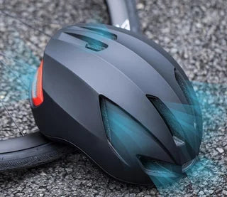 Casco bici LED - Negro mate