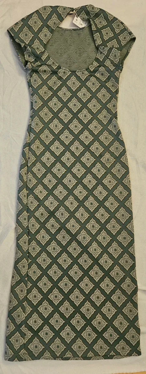 Vestido midi Zara estampado geométrico