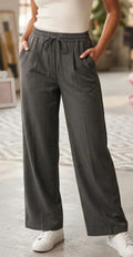 Pantalones grises pierna ancha