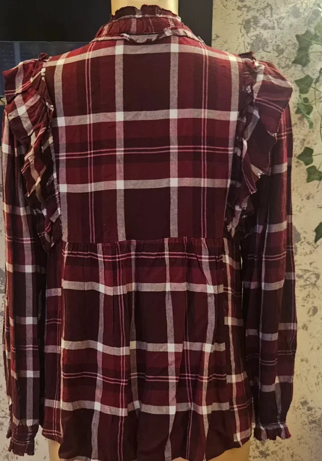 Blusa Sfera cuadros volantes