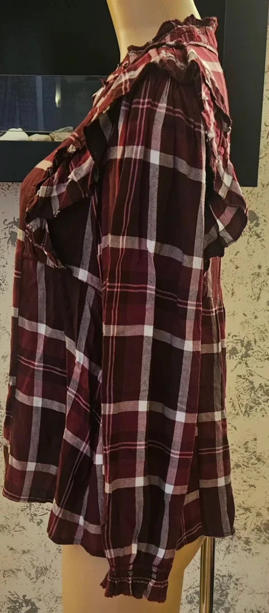 Blusa Sfera cuadros volantes