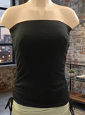 Top Tubo Fruncido Negro Talla Única