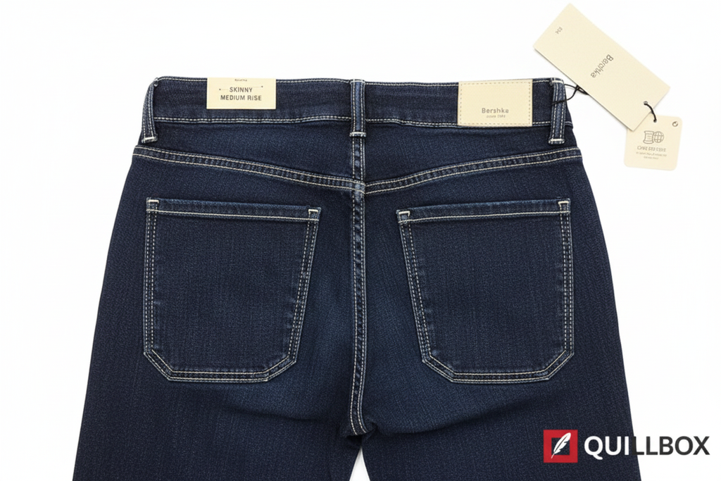 Jeans Bershka - detalle trasero cinturilla y bolsillos