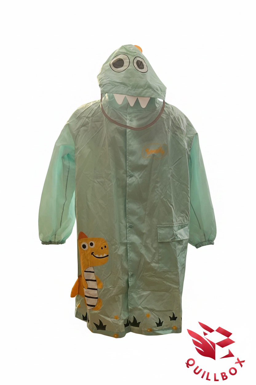 Chubasquero dinosaurio infantil - vista frontal