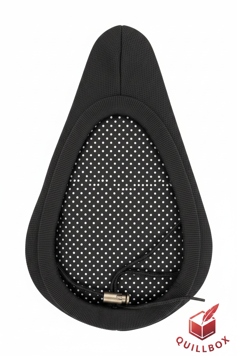 Funda sillín GEL - vista inferior malla perforada antideslizante cordón ajustable