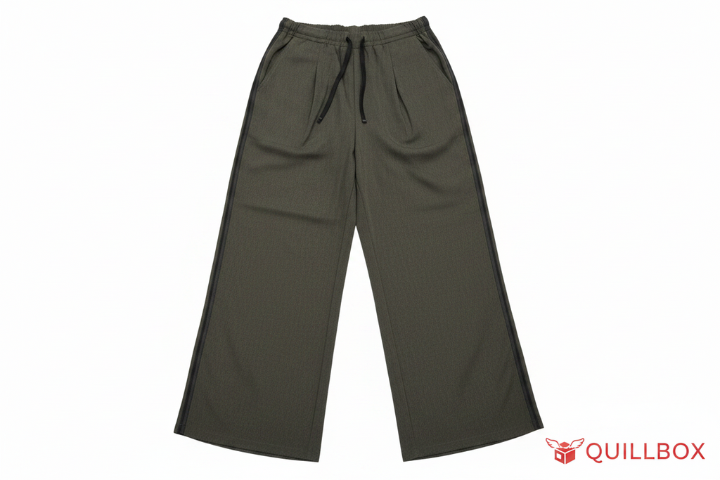 Pantalones grises pierna ancha