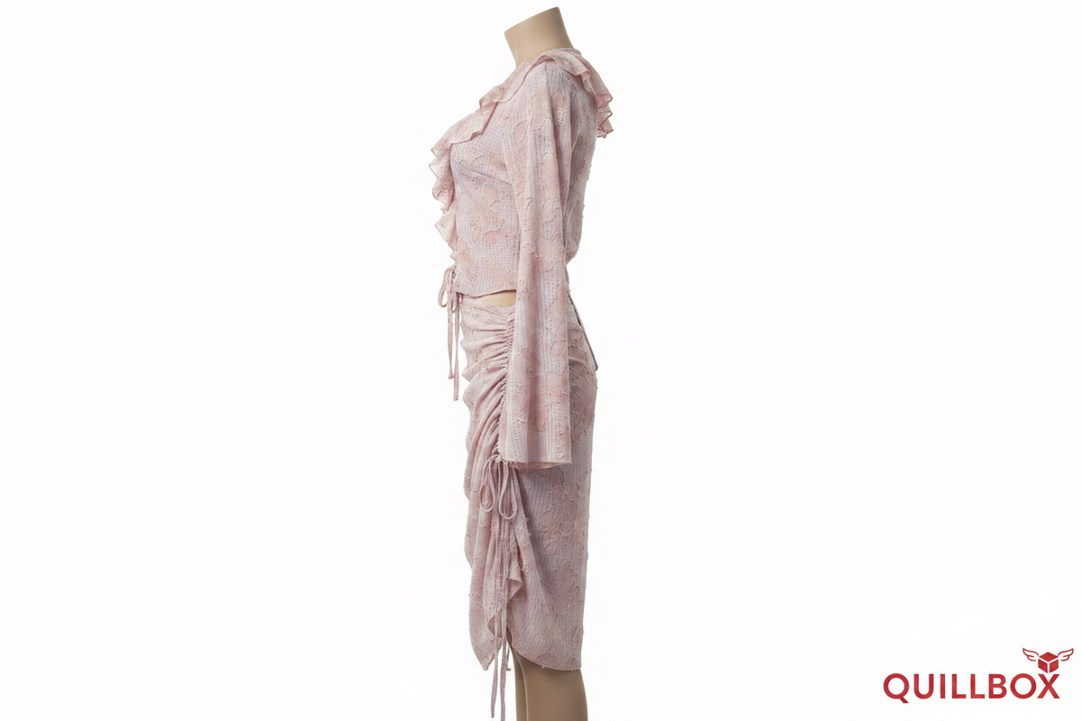 Conjunto Rosas de Abril floral rosa XS