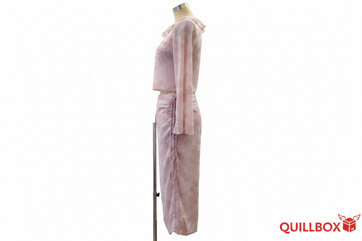 Conjunto Rosas de Abril floral rosa XS