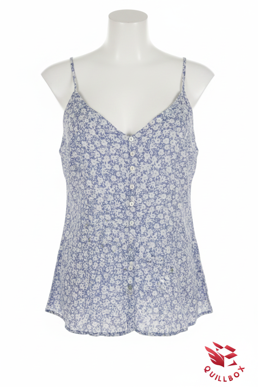 Top floral tirantes finos ajustables