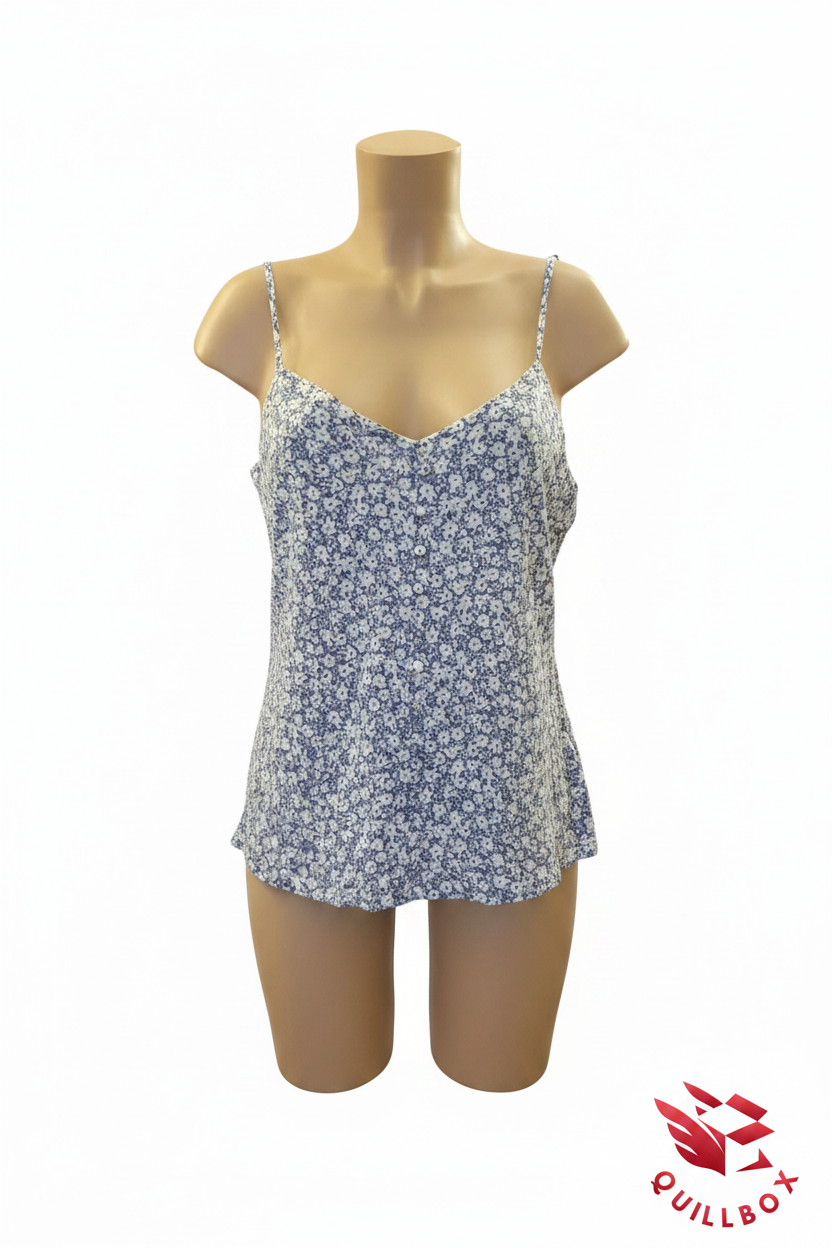 Top floral tirantes finos ajustables