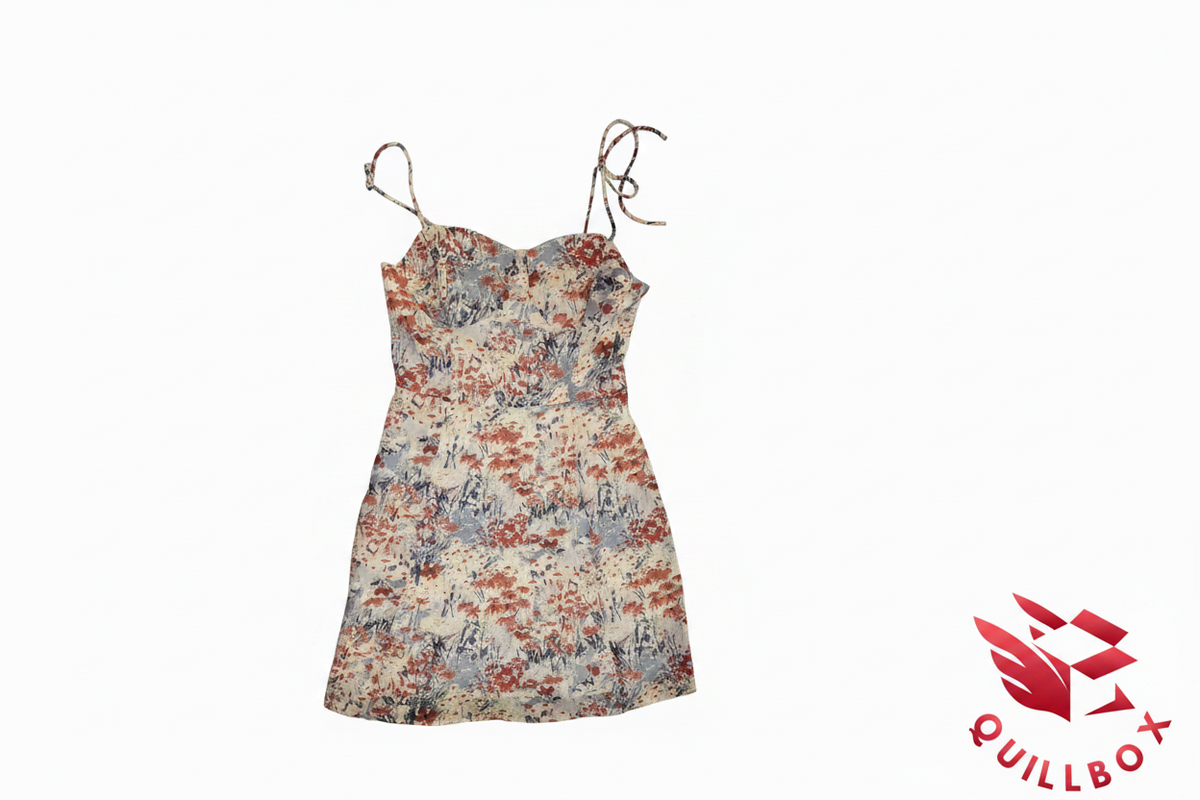 Vestido corto tirantes finos floral