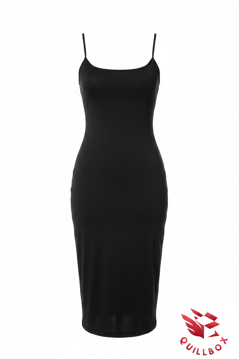 Vestido Midi Acanalado Terranova Negro